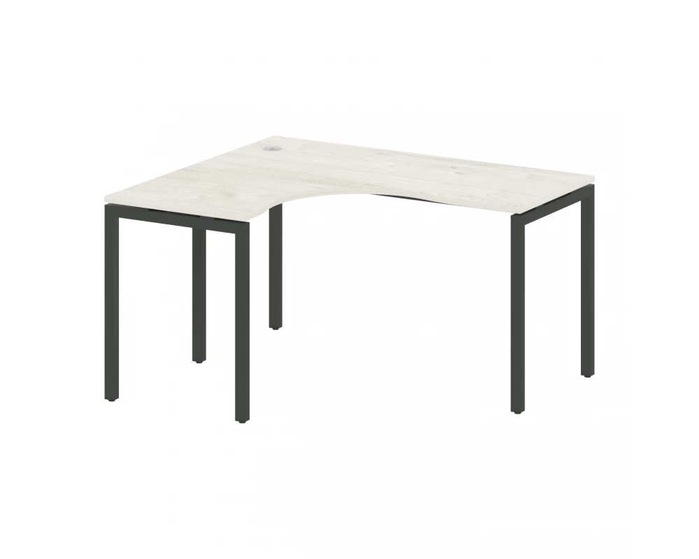 Стол криволинейный левый на П-образном м/к 1400x1200x750 Metal System Quattro 4x4