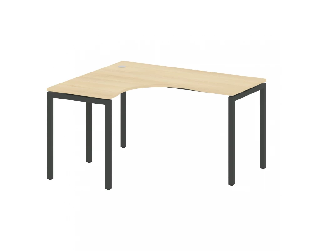 Стол криволинейный левый на П-образном м/к 1400x1200x750 Metal System Quattro 4x4