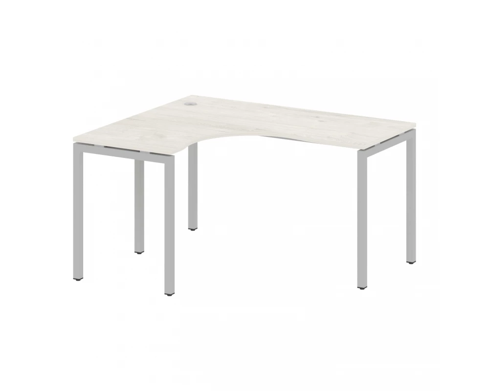 Стол криволинейный левый на П-образном м/к 1400x1200x750 Metal System Quattro 4x4