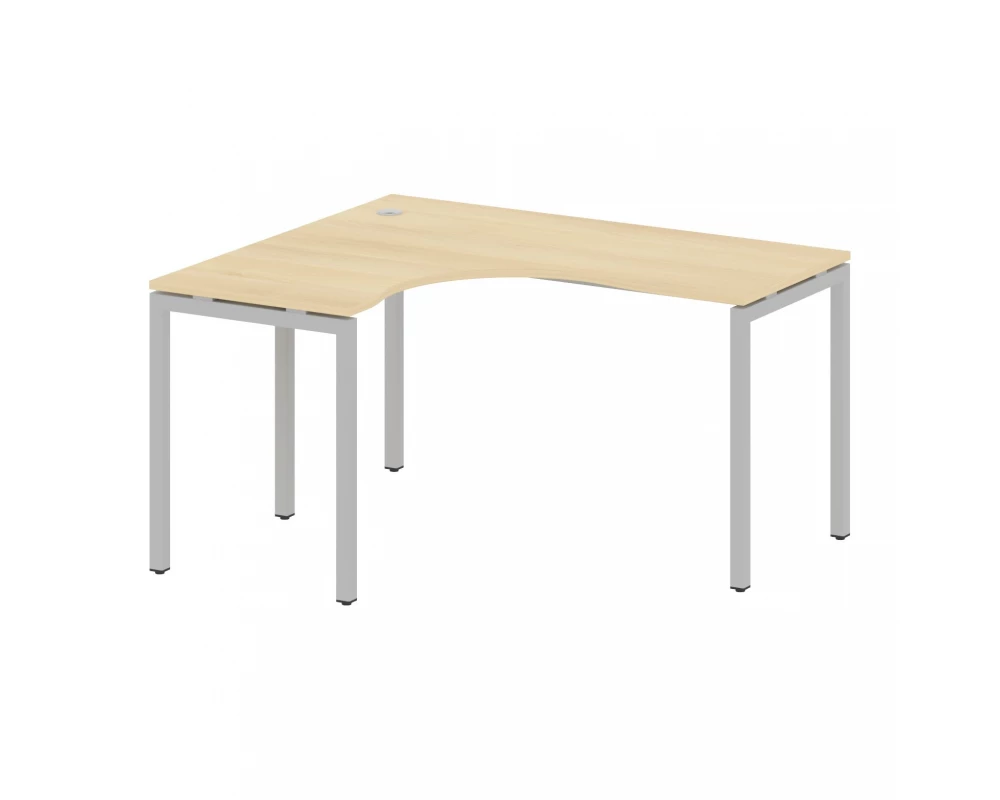 Стол криволинейный левый на П-образном м/к 1400x1200x750 Metal System Quattro 4x4