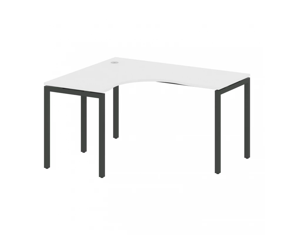 Стол криволинейный левый на П-образном м/к 1400x1200x750 Metal System Quattro 4x4