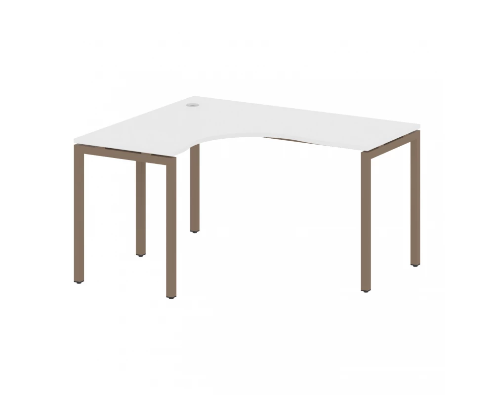 Стол криволинейный левый на П-образном м/к 1400x1200x750 Metal System Quattro 4x4