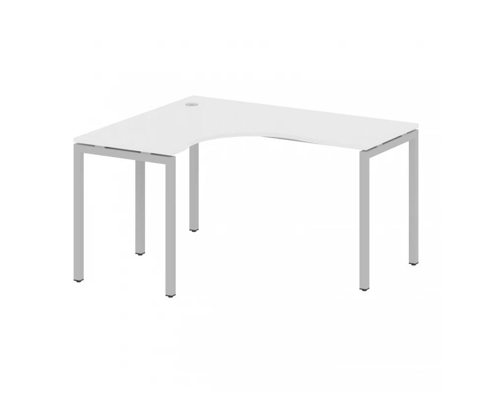 Стол криволинейный левый на П-образном м/к 1400x1200x750 Metal System Quattro 4x4
