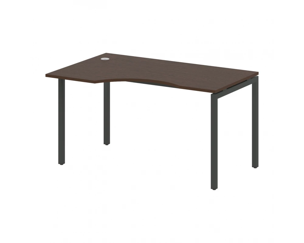 Стол криволинейный левый на П-образном м/к 1400x900x750 Metal System Quattro 4x4