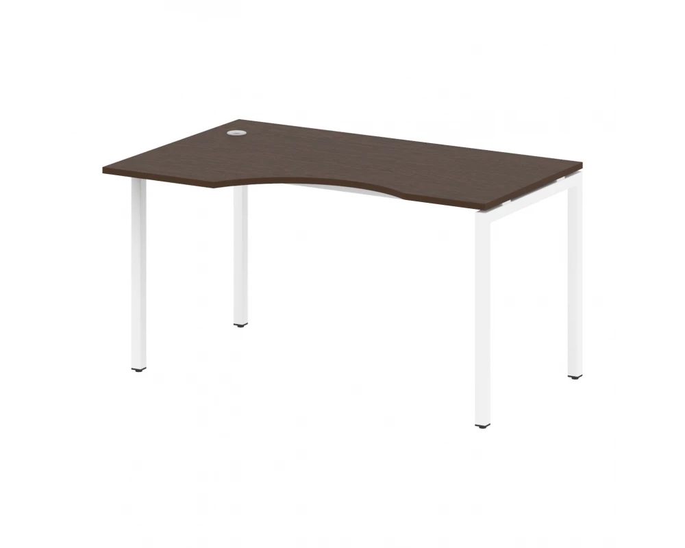 Стол криволинейный левый на П-образном м/к 1400x900x750 Metal System Quattro 4x4