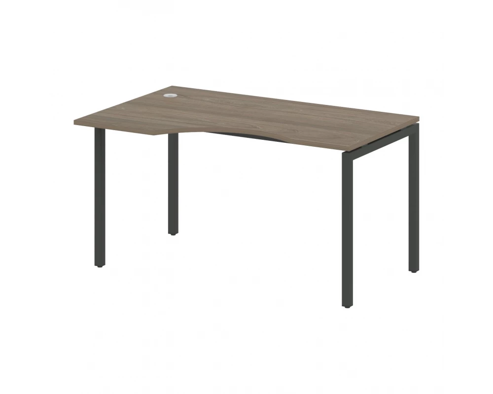 Стол криволинейный левый на П-образном м/к 1400x900x750 Metal System Quattro 4x4