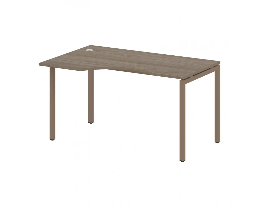 Стол криволинейный левый на П-образном м/к 1400x900x750 Metal System Quattro 4x4