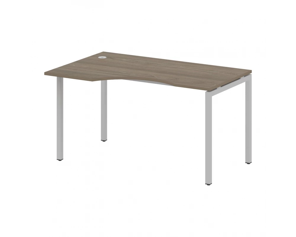 Стол криволинейный левый на П-образном м/к 1400x900x750 Metal System Quattro 4x4