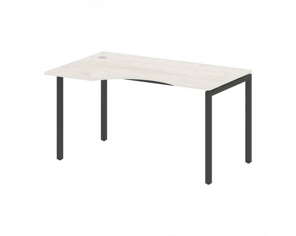 Стол криволинейный левый на П-образном м/к 1400x900x750 Metal System Quattro 4x4