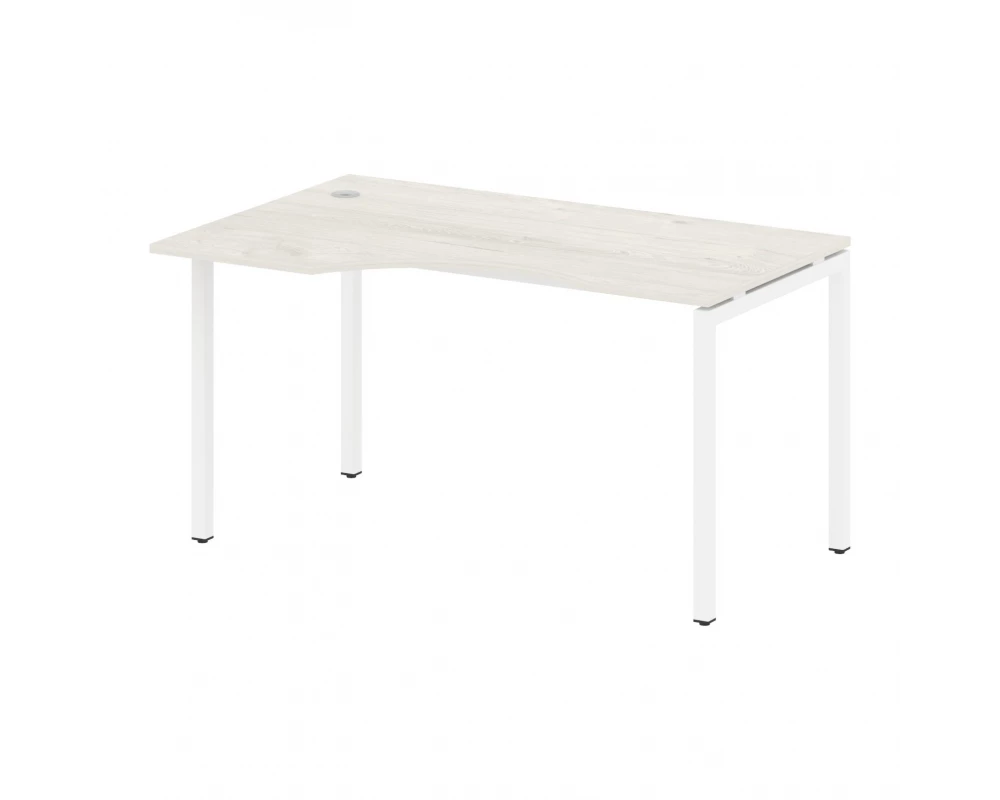 Стол криволинейный левый на П-образном м/к 1400x900x750 Metal System Quattro 4x4