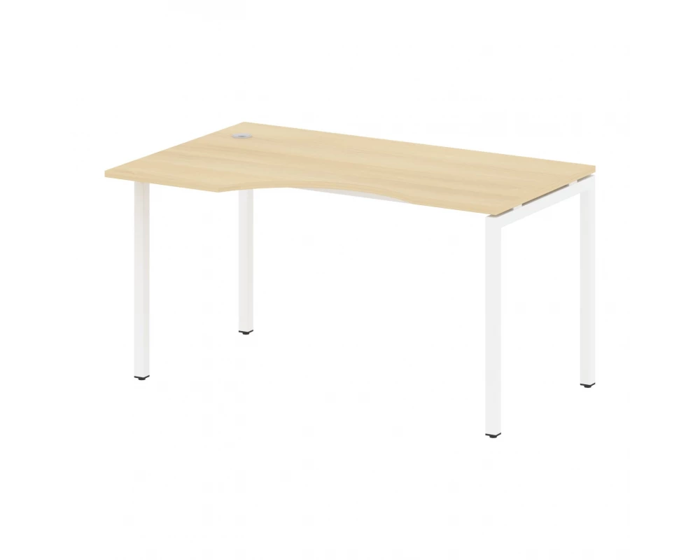 Стол криволинейный левый на П-образном м/к 1400x900x750 Metal System Quattro 4x4