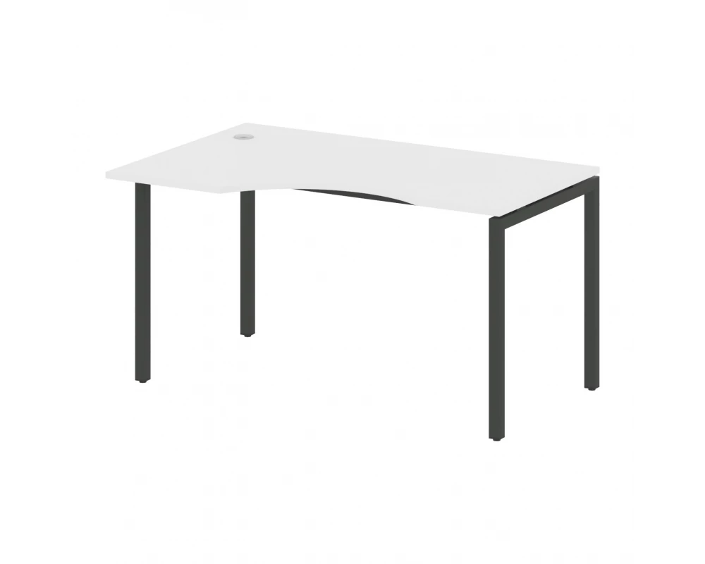 Стол криволинейный левый на П-образном м/к 1400x900x750 Metal System Quattro 4x4