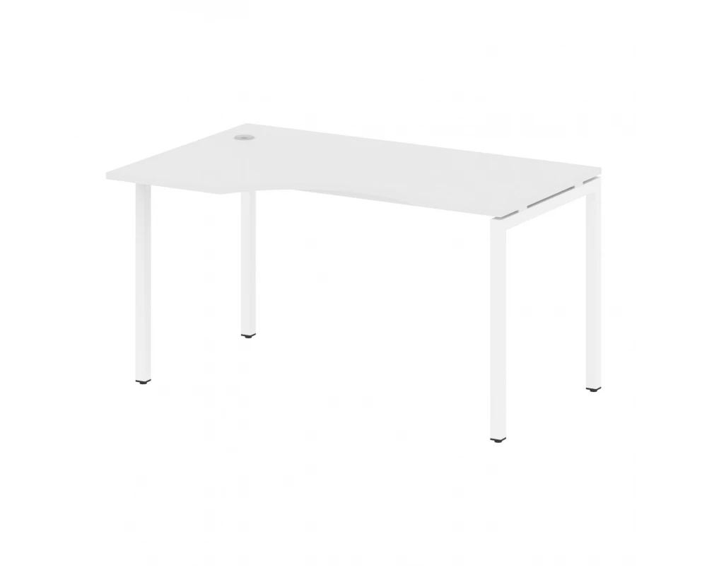 Стол криволинейный левый на П-образном м/к 1400x900x750 Metal System Quattro 4x4