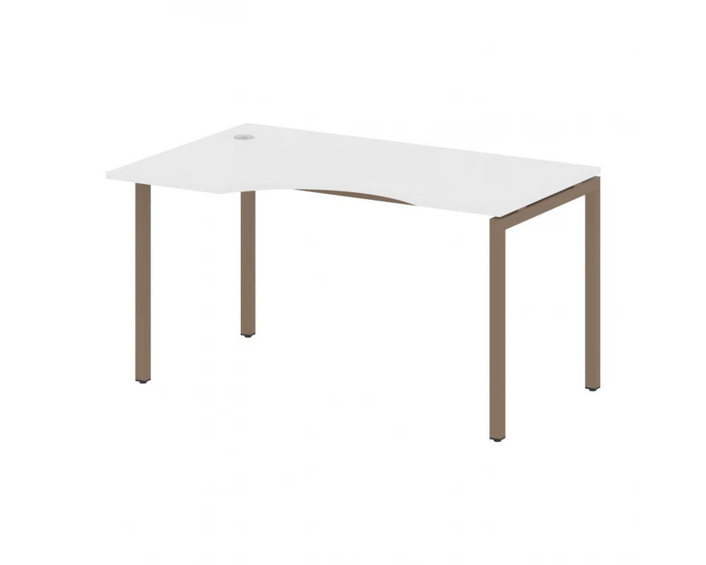 Стол криволинейный левый на П-образном м/к 1400x900x750 Metal System Quattro 4x4