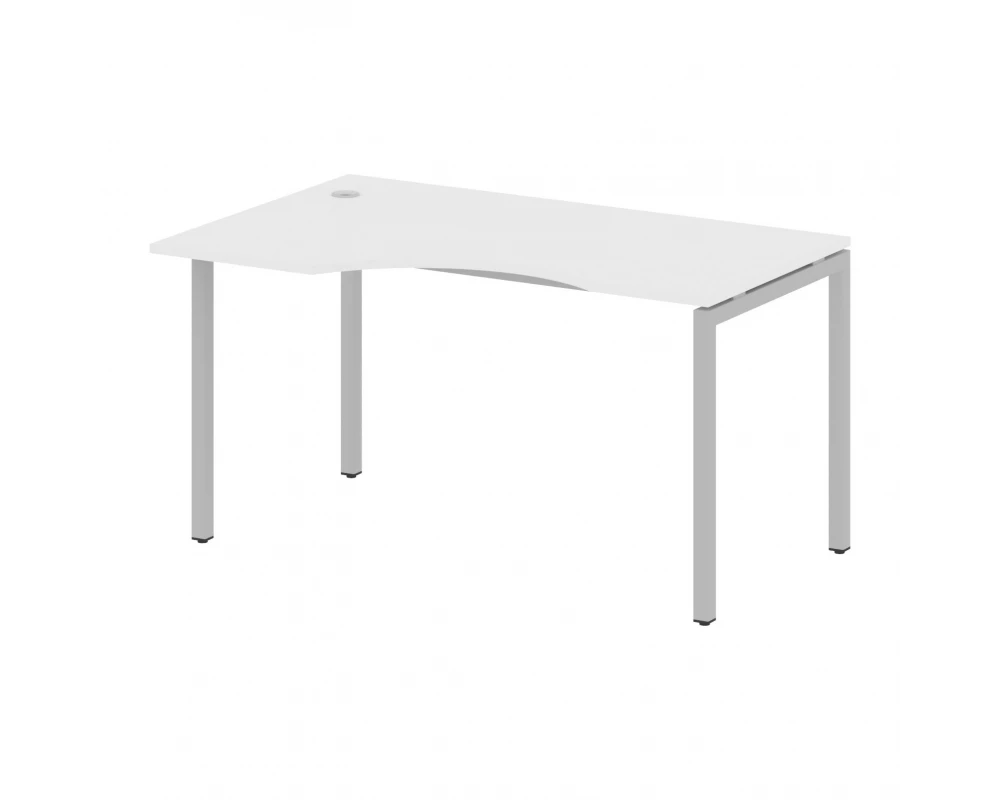 Стол криволинейный левый на П-образном м/к 1400x900x750 Metal System Quattro 4x4