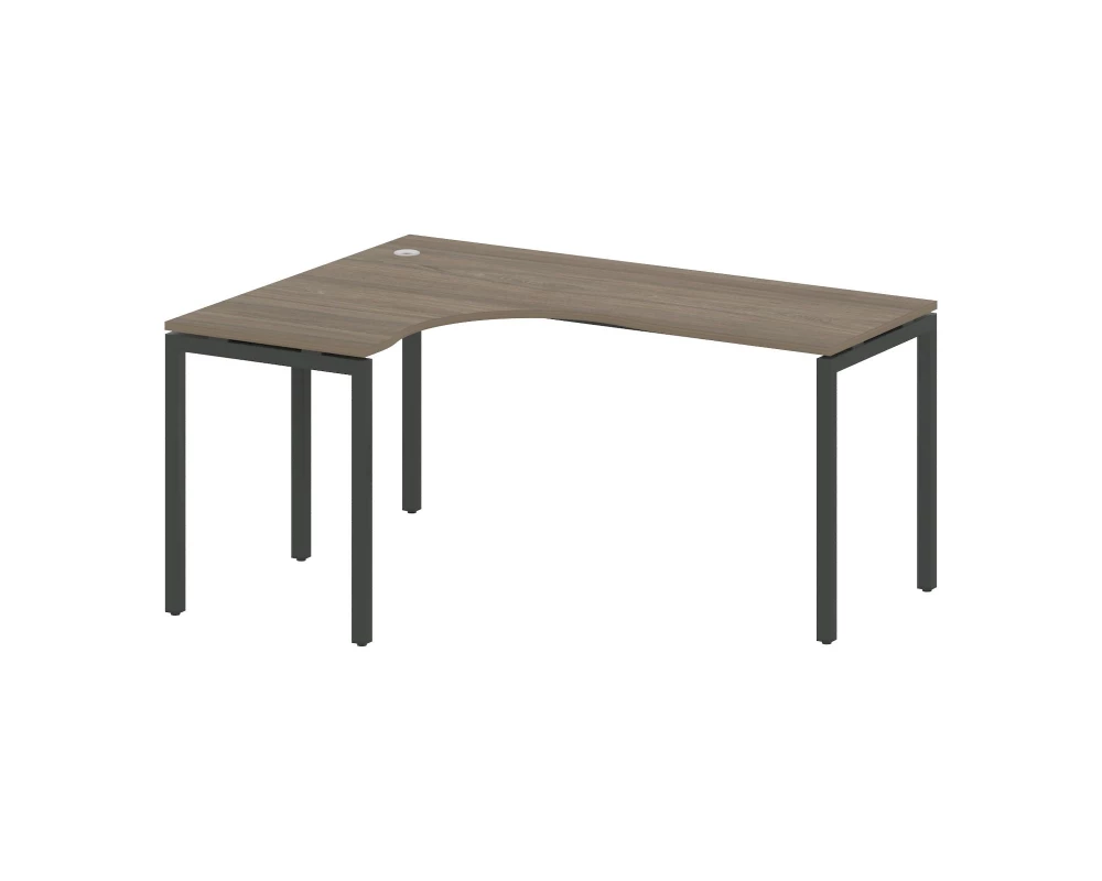 Стол криволинейный левый на П-образном м/к 1600x1200x750 Metal System Quattro 4x4