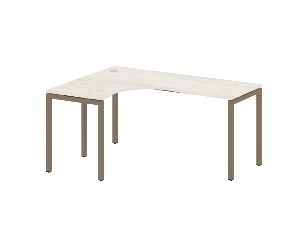 Стол криволинейный левый на П-образном м/к 1600x1200x750 Metal System Quattro 4x4