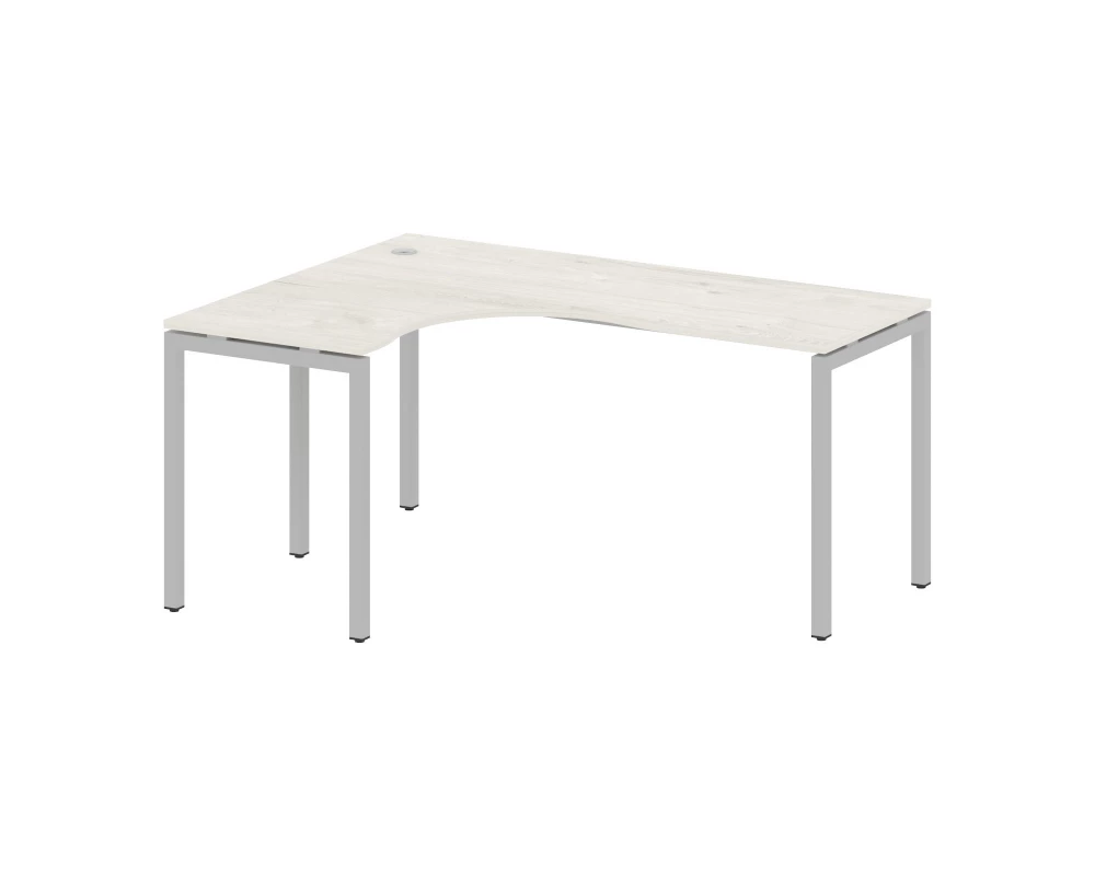 Стол криволинейный левый на П-образном м/к 1600x1200x750 Metal System Quattro 4x4