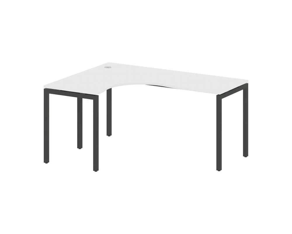 Стол криволинейный левый на П-образном м/к 1600x1200x750 Metal System Quattro 4x4