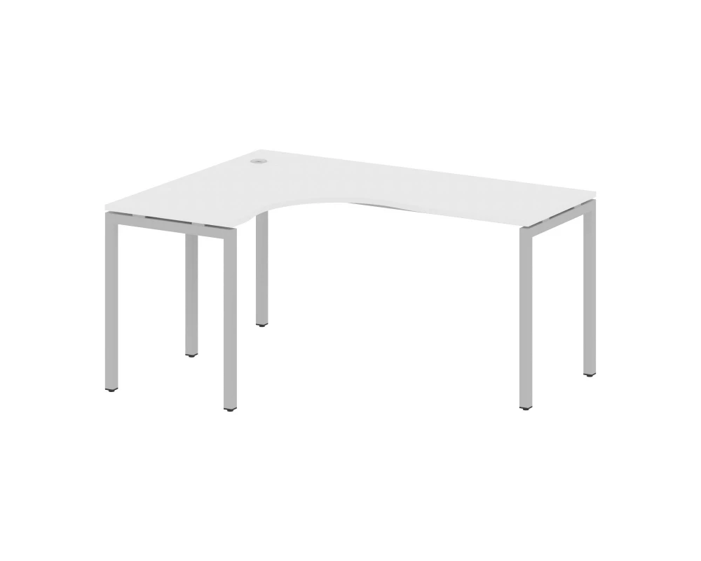 Стол криволинейный левый на П-образном м/к 1600x1200x750 Metal System Quattro 4x4