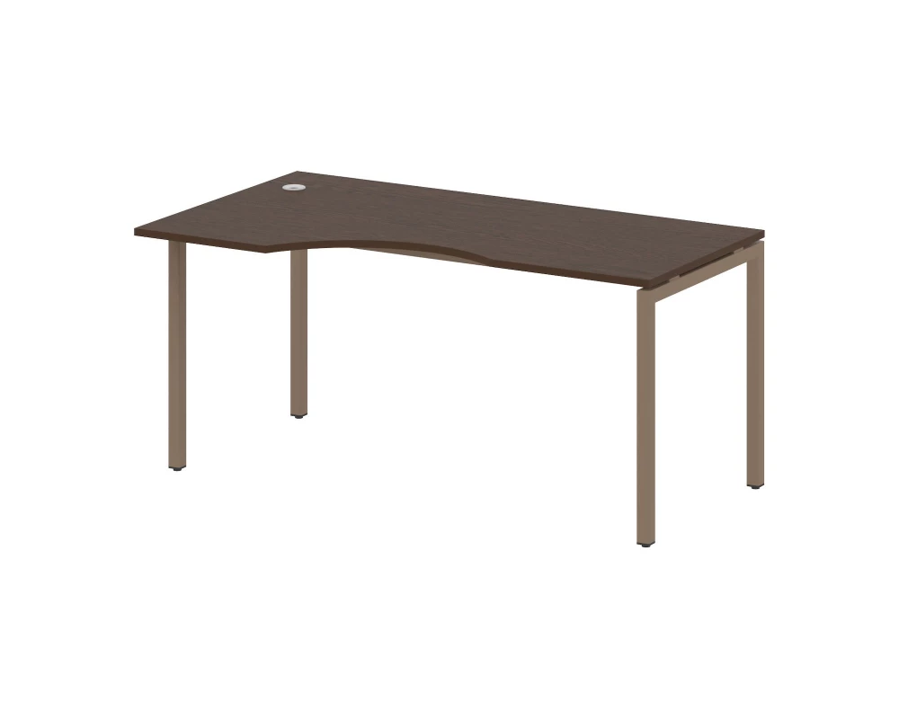 Стол криволинейный левый на П-образном м/к 1600x900x750 Metal System Quattro 4x4