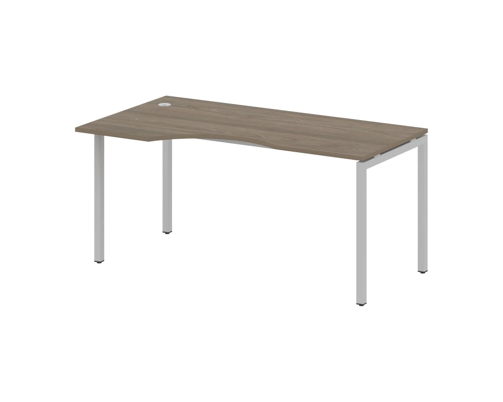 Стол криволинейный левый на П-образном м/к 1600x900x750 Metal System Quattro 4x4