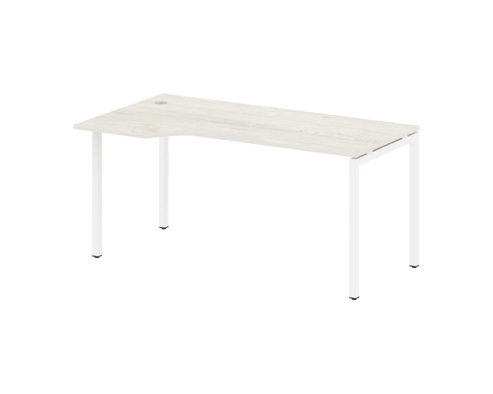 Стол криволинейный левый на П-образном м/к 1600x900x750 Metal System Quattro 4x4