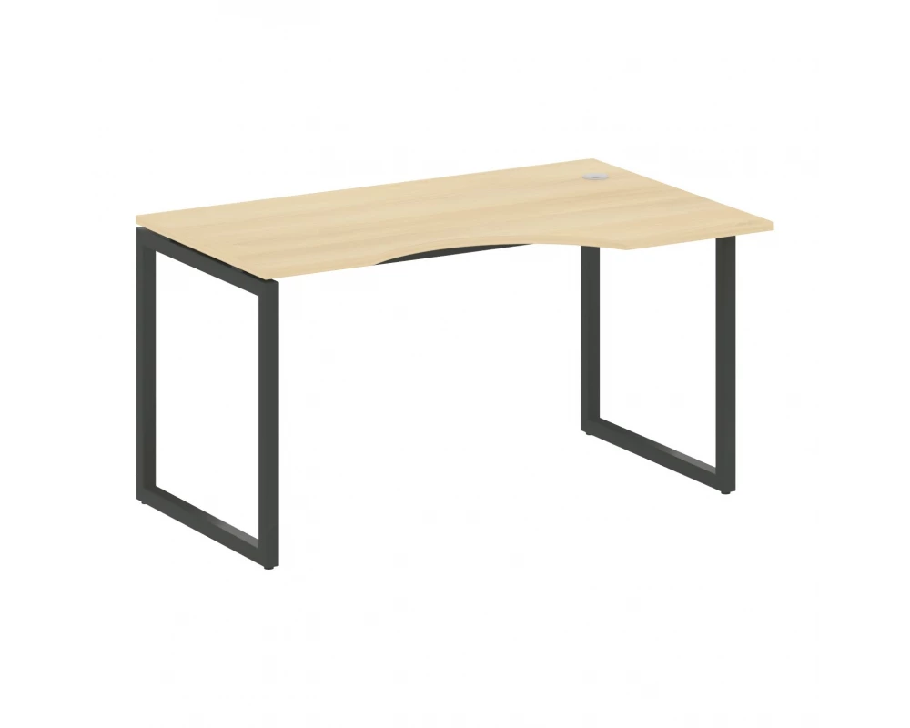 Стол криволинейный правый на О-образном м/к 1400x900x750 Metal System Quattro 4x4