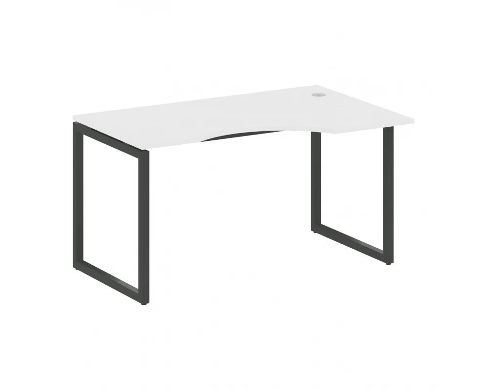 Стол криволинейный правый на О-образном м/к 1400x900x750 Metal System Quattro 4x4