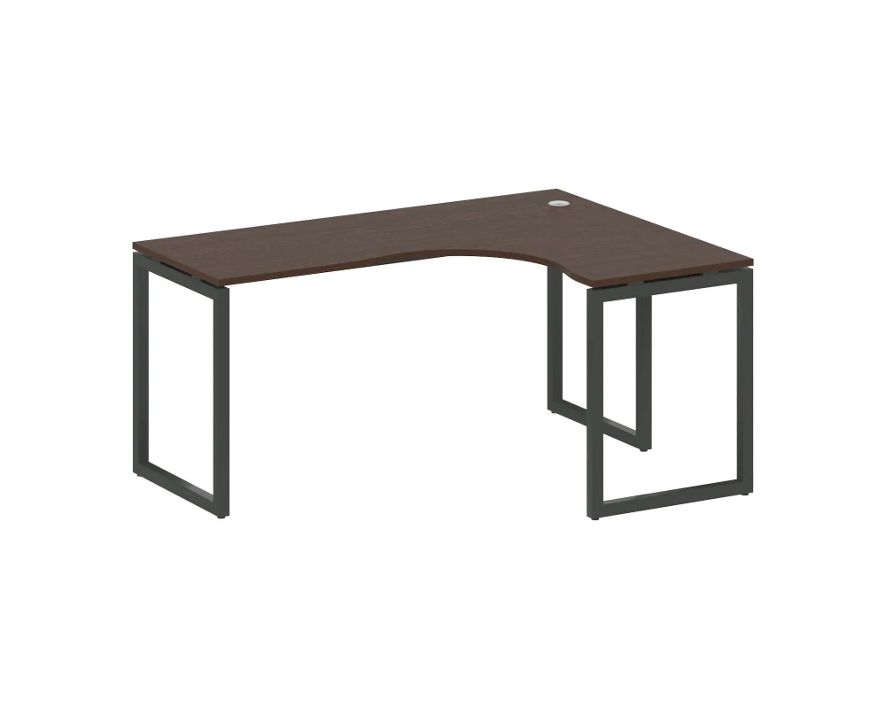 Стол криволинейный правый на О-образном м/к 1600x1200x750 Metal System Quattro 4x4