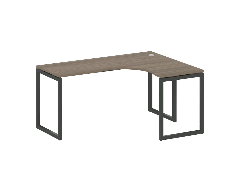 Стол криволинейный правый на О-образном м/к 1600x1200x750 Metal System Quattro 4x4