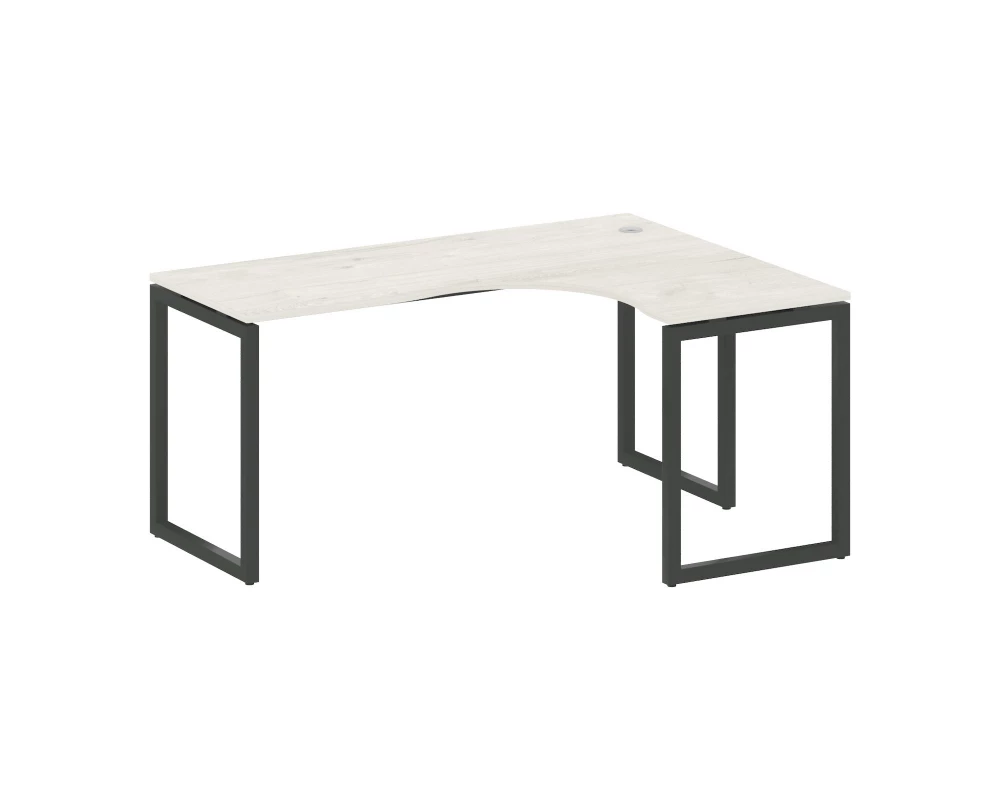 Стол криволинейный правый на О-образном м/к 1600x1200x750 Metal System Quattro 4x4