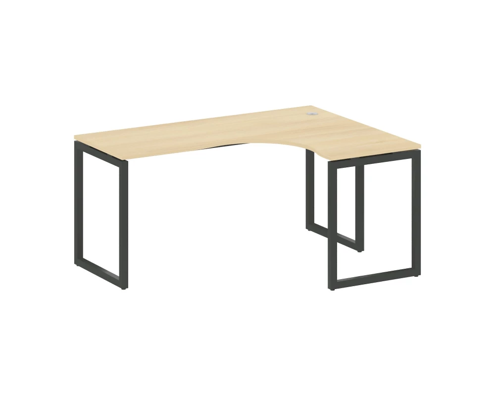 Стол криволинейный правый на О-образном м/к 1600x1200x750 Metal System Quattro 4x4