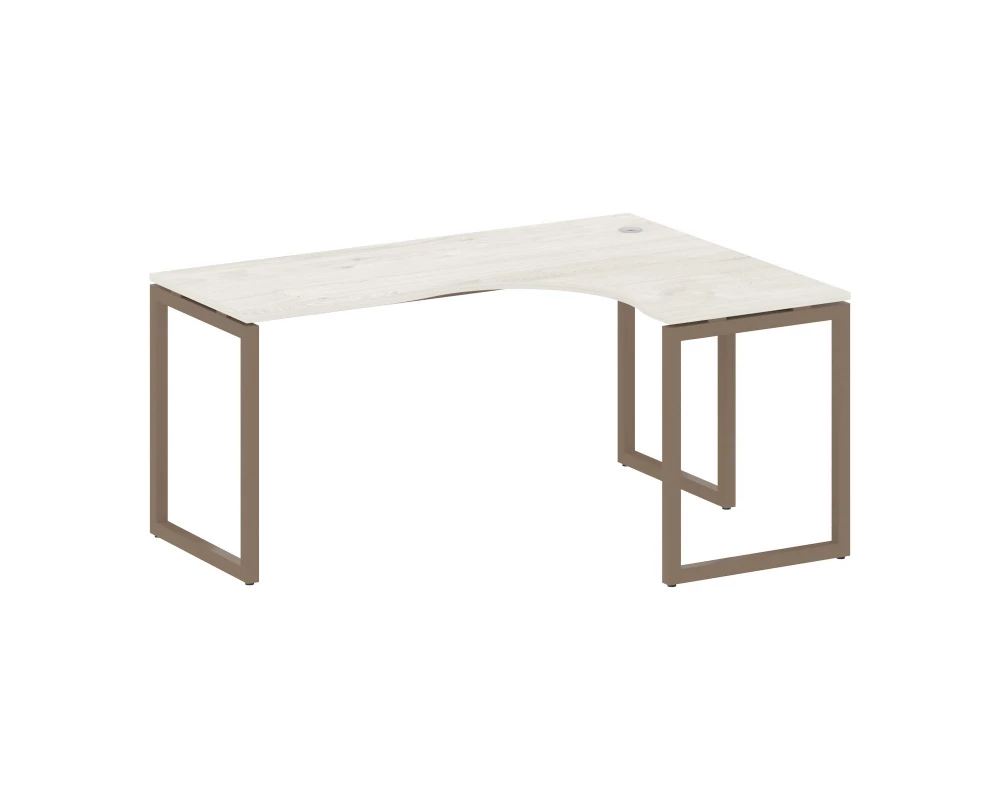 Стол криволинейный правый на О-образном м/к 1600x1200x750 Metal System Quattro 4x4