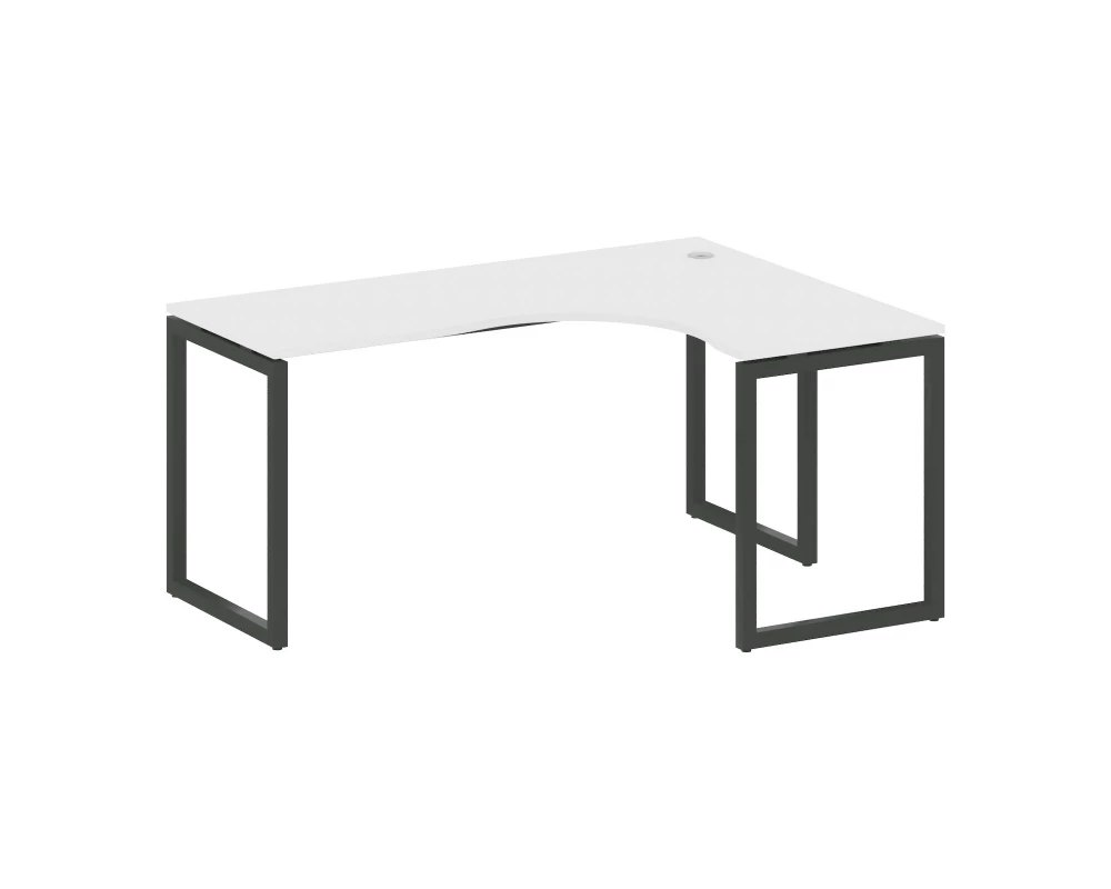 Стол криволинейный правый на О-образном м/к 1600x1200x750 Metal System Quattro 4x4