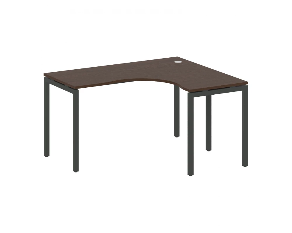 Стол криволинейный правый на П-образном м/к 1400x1200x750 Metal System Quattro 4x4