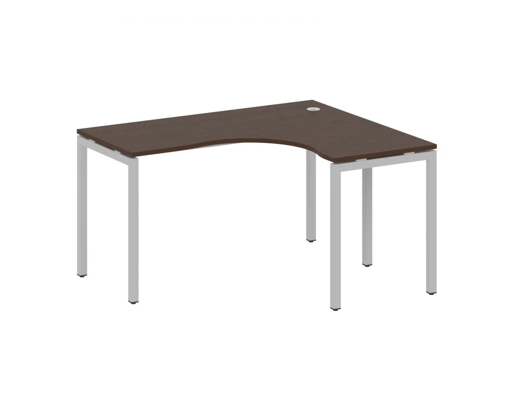 Стол криволинейный правый на П-образном м/к 1400x1200x750 Metal System Quattro 4x4