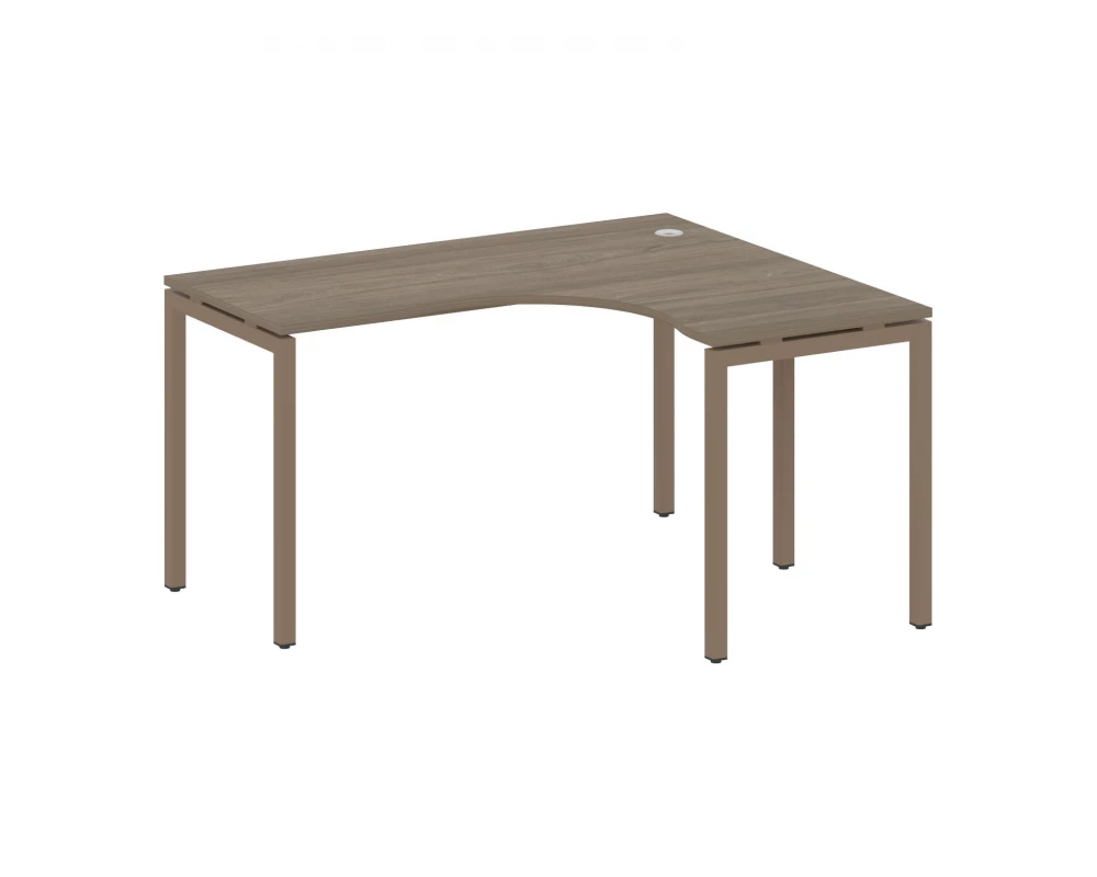 Стол криволинейный правый на П-образном м/к 1400x1200x750 Metal System Quattro 4x4