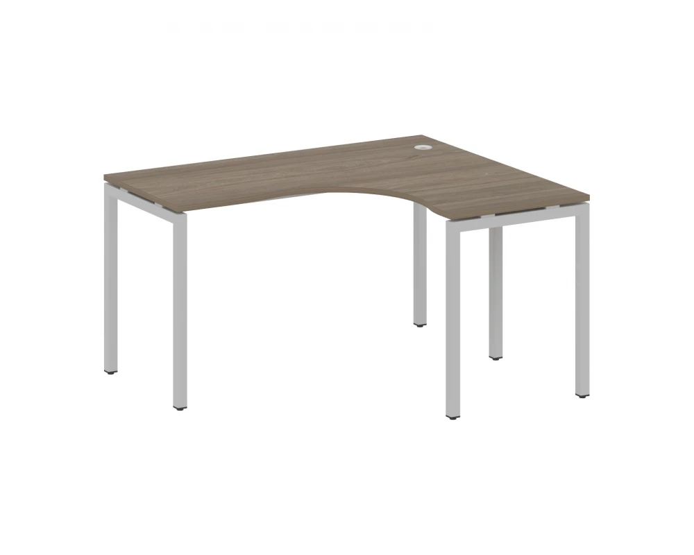 Стол криволинейный правый на П-образном м/к 1400x1200x750 Metal System Quattro 4x4