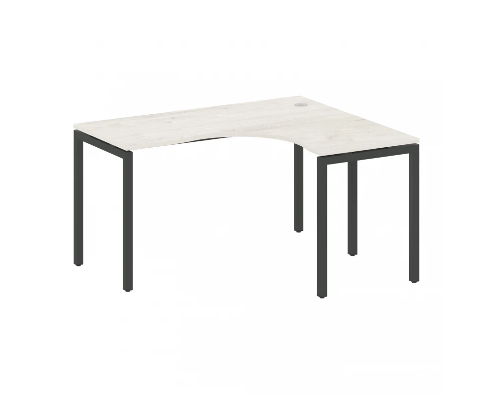 Стол криволинейный правый на П-образном м/к 1400x1200x750 Metal System Quattro 4x4