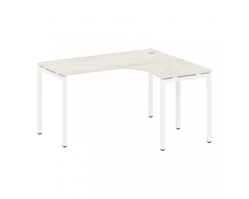 Стол криволинейный правый на П-образном м/к 1400x1200x750 Metal System Quattro 4x4