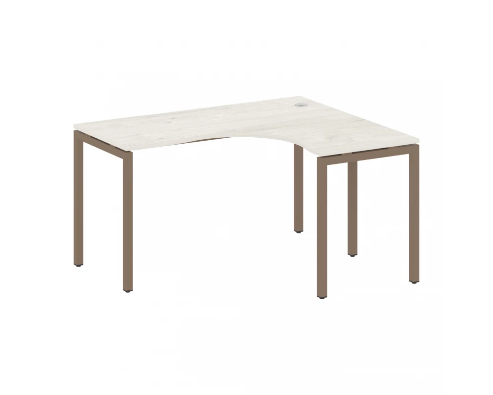 Стол криволинейный правый на П-образном м/к 1400x1200x750 Metal System Quattro 4x4