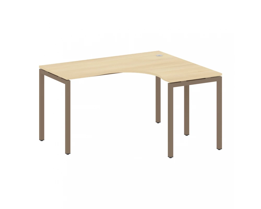 Стол криволинейный правый на П-образном м/к 1400x1200x750 Metal System Quattro 4x4