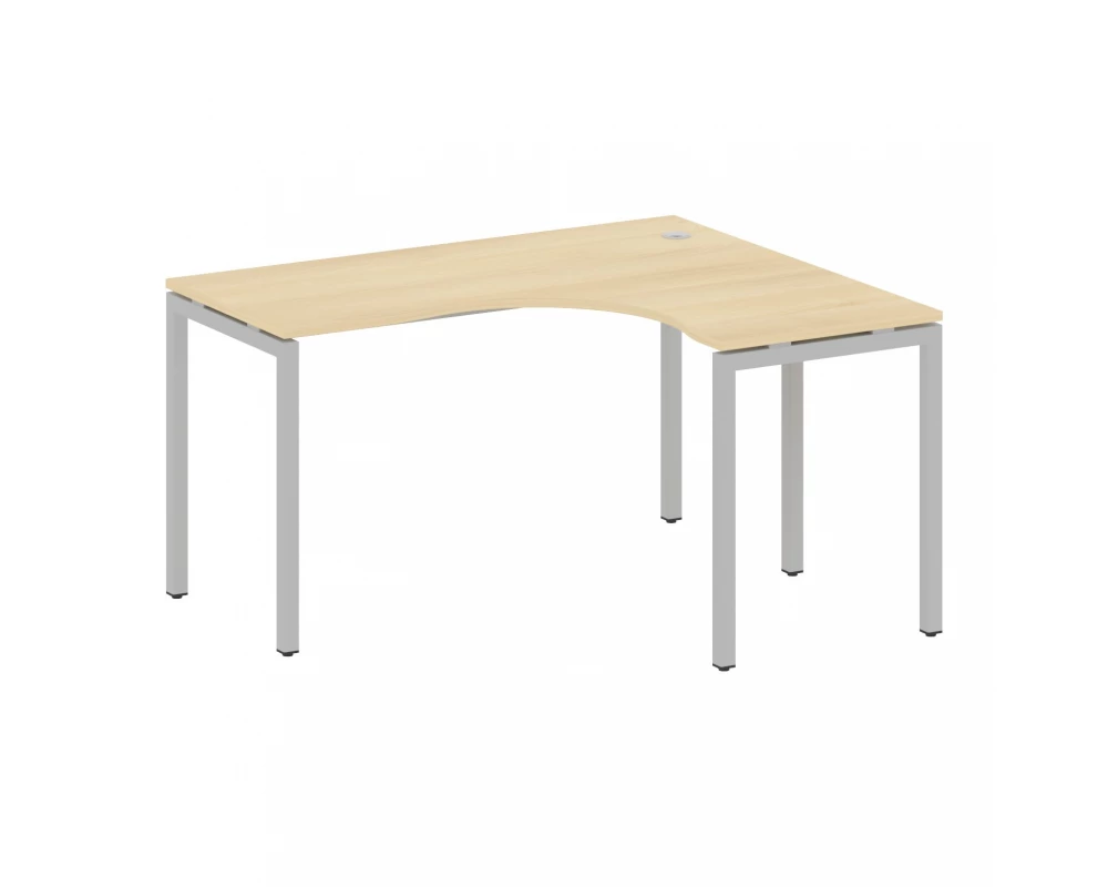 Стол криволинейный правый на П-образном м/к 1400x1200x750 Metal System Quattro 4x4