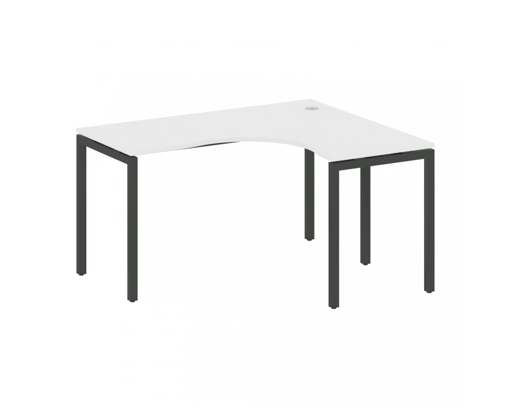 Стол криволинейный правый на П-образном м/к 1400x1200x750 Metal System Quattro 4x4