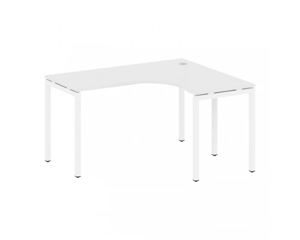 Стол криволинейный правый на П-образном м/к 1400x1200x750 Metal System Quattro 4x4