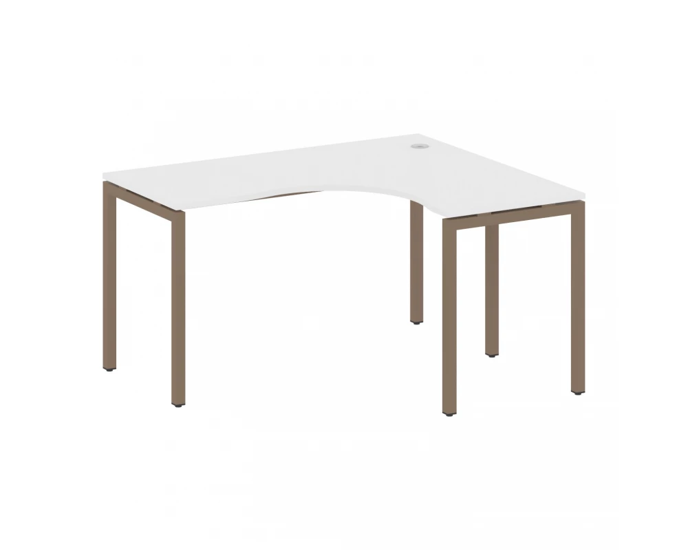 Стол криволинейный правый на П-образном м/к 1400x1200x750 Metal System Quattro 4x4