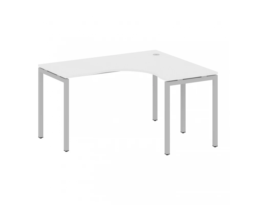 Стол криволинейный правый на П-образном м/к 1400x1200x750 Metal System Quattro 4x4