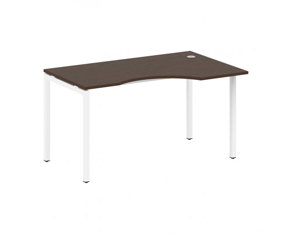 Стол криволинейный правый на П-образном м/к 1400x900x750 Metal System Quattro 4x4