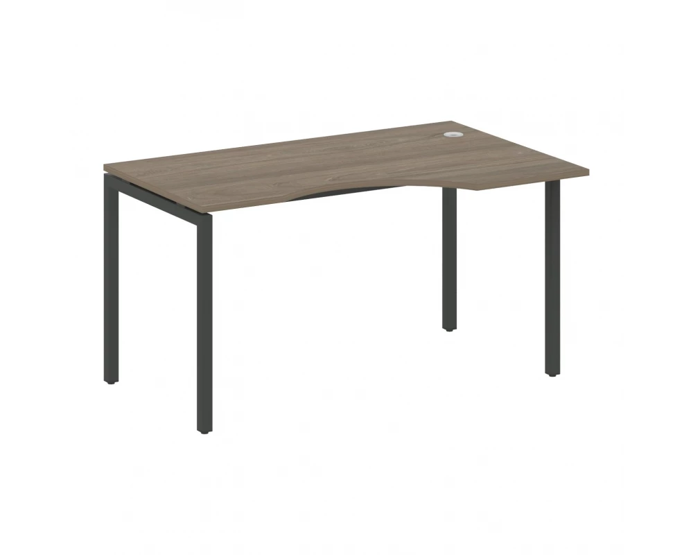 Стол криволинейный правый на П-образном м/к 1400x900x750 Metal System Quattro 4x4